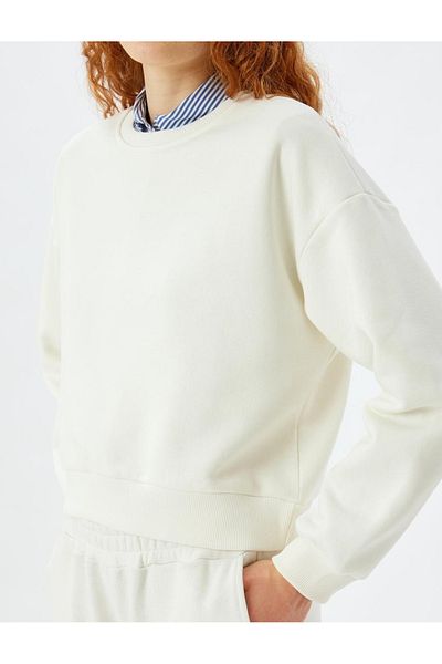 Koton Sweat de damă 5wak10024pk alb murdar