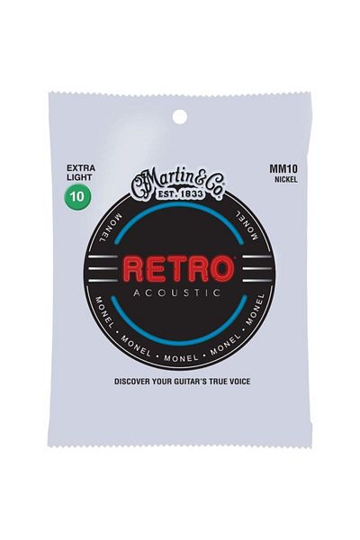 MARTIN & CO Martin Co Retro Mm10 Nickel Alloy Extra Lt 10-47 Acoustic Guitar String