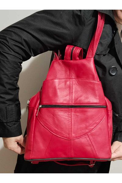 atter GENUINE LEATHER LUXURY BACKPACK