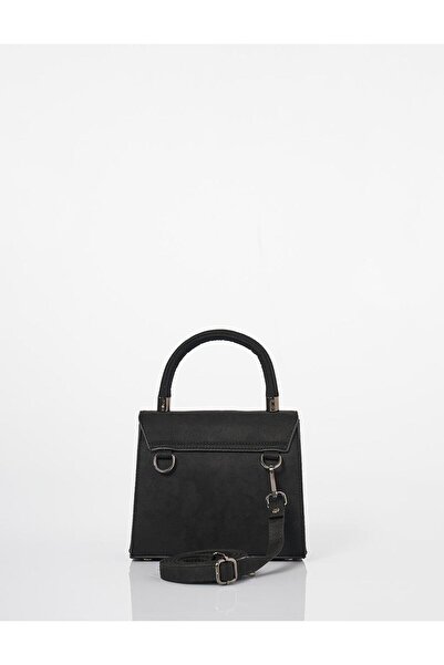 Kayra Black Metal Detailed Clamshell Bag