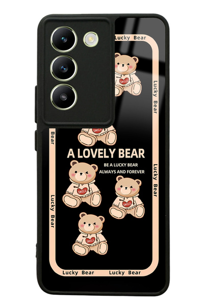 Spoyi Vivo V30 Lite Lucky bear Tasarımlı Glossy Telefon Kılıfı