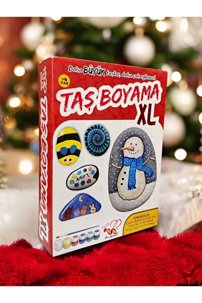 Bee Games New Year's Special Boxed Stone Painting XL Activity Set with Brush for Intelligence Development for Children over 3 Years Old