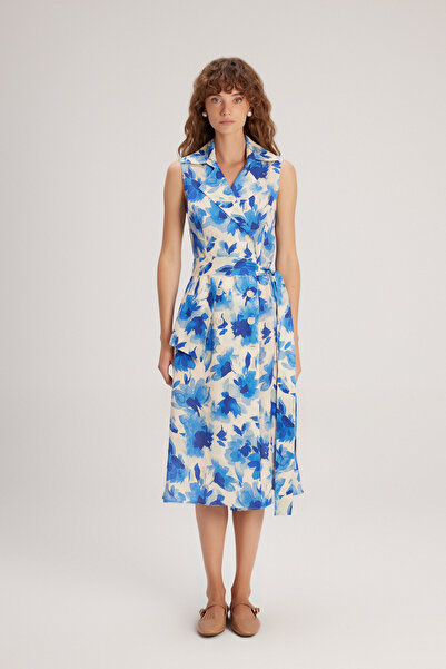 adL PATTERNED SHIRT DRESS