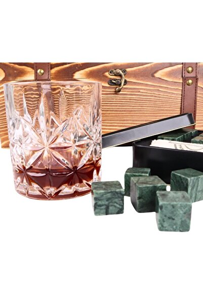 PERLOTUS Paris Crystal Goblet Whiskey Glass and 9 Whiskey Stones Set with Storage New Year's Gift