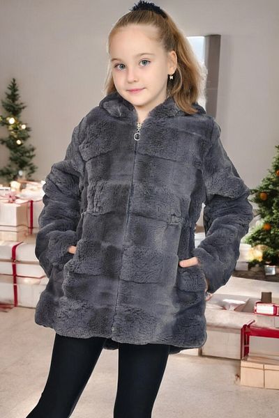 EYLÜL EZGİ BUTİK Girl's Lined Plush Coat Coat