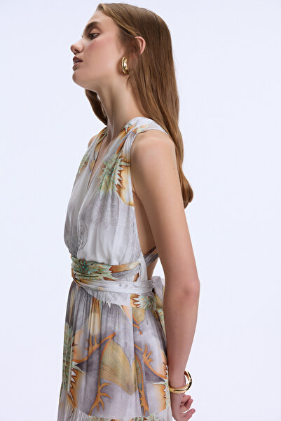 adL Meydan Okuyanlar Kolsuz Uzun Elbise