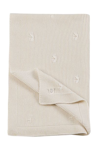 tinylamb Knitwear Cream Color Baby Blanket 85X100Cm Premium Baby Blanket