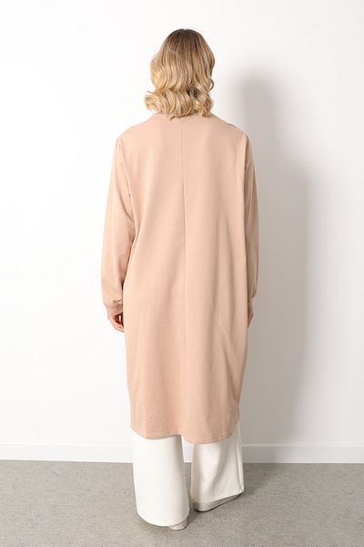 Linvey Stand Collar Zippered Large Size Comfortable Fit Tunic (K7568 Battali)