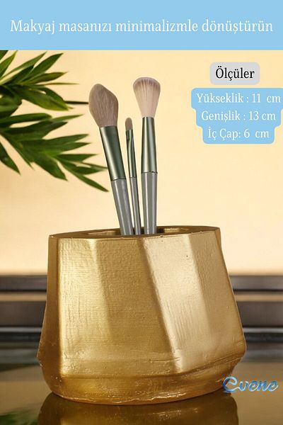 Evene Χρυσός οργανωτής μακιγιάζ - Πινέλο και Organizer Μοντέλο 17