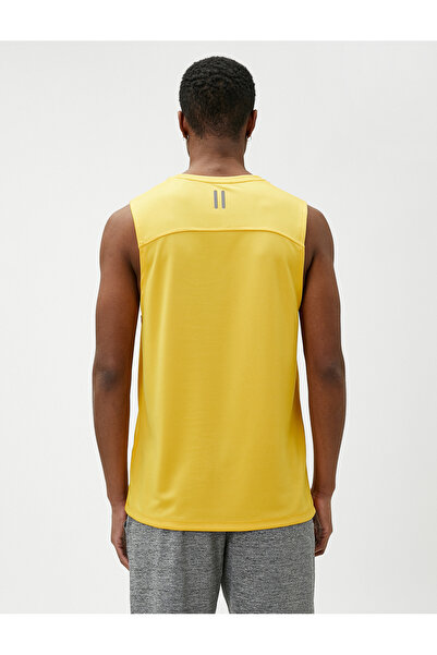 Koton Sports Tank Top szlogen Nyomtatott Crew Neck ujjatlan
