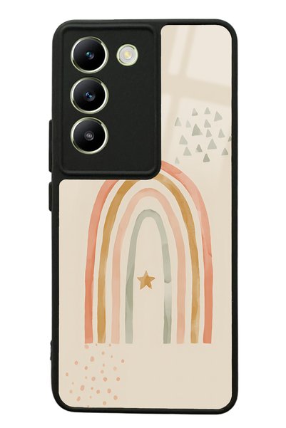 Spoyi غلاف هاتف Vivo V30 Lite لامع بتصميم فني بألوان مائية