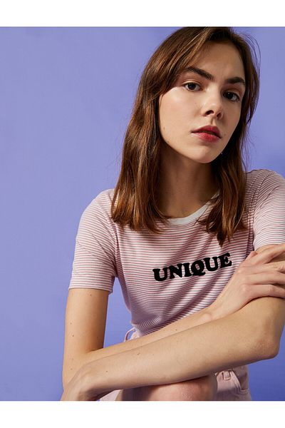 Koton Tricou cu mânecă scurtă cu dungi