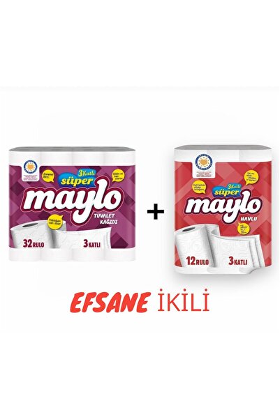 Maylo EFSANE İKİLİ SÜPER MAYLO RULO HAVLU+ TUVALET KAĞIDI
