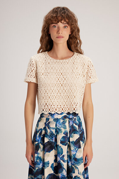 adL Güpürlü Crop Bluz