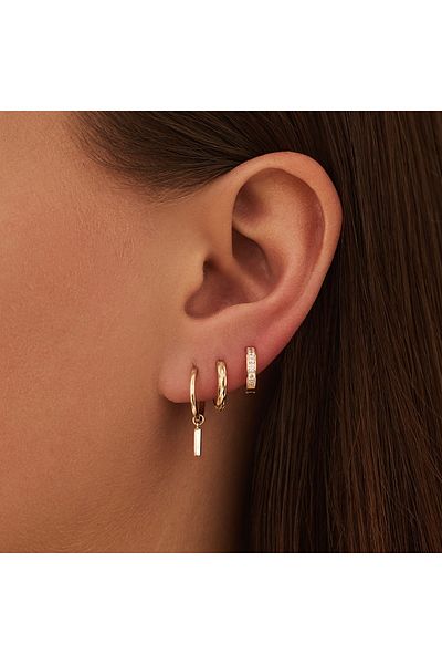Beloro Jewels La Rinascente Emma Creolen aus 9 Karat Gold (9 mm) BO360072