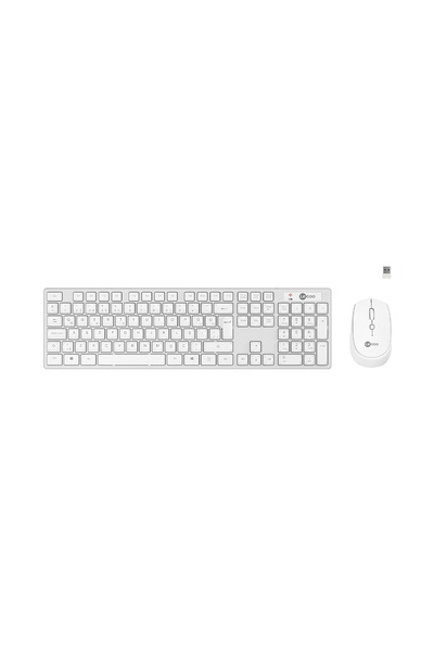 Lecoo Km2001 Kablosuz Türkçe Q Klavye & Mouse Set Beyaz