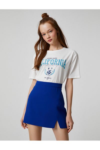 Koton College T-Shirt Krátký rukáv Crew Crew Potištěné