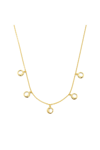 Violet Hamden Luna 925 Sterling Silberne Vergoldete Halskette mit Monden VH34...