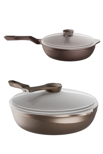 kochler Prosteam 6 Layer Granite Pan and Pot 28 cm - Airfrey Featured Fireproof Non-Stick 2 in 1 Pan