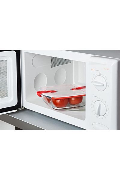 Pyrex حاوية تخزين مستطيلة للميكروويف سعة 1 لتر