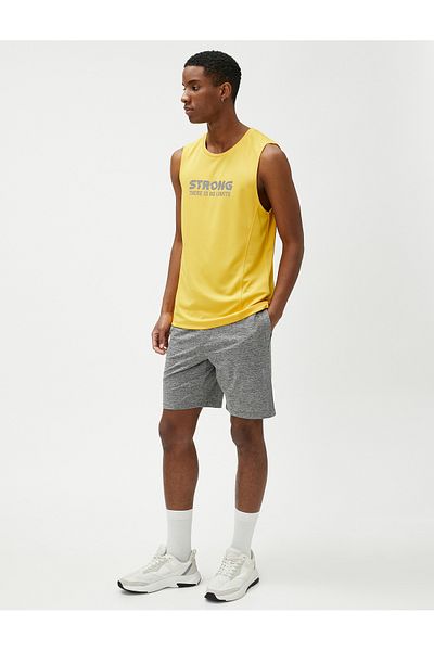 Koton Sport-Tanktop mit Slogan-Aufdruck, Rundhalsausschnitt, ärmellos