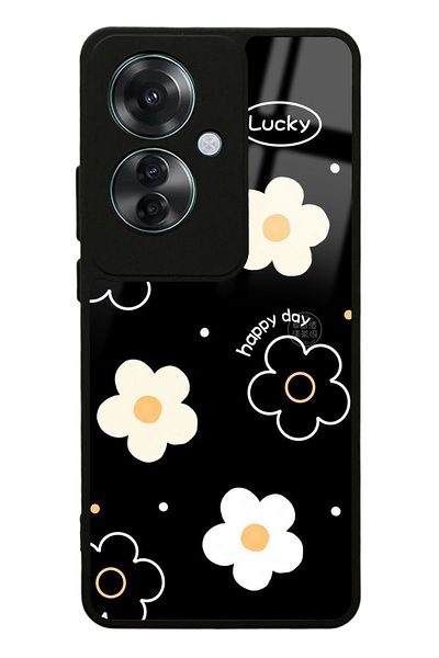 Spoyi حافظة هاتف لامعة بتصميم Lucky Happy Day لهاتف اوبو رينو 11F 5G