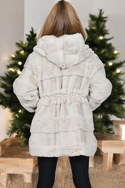 EYLÜL EZGİ BUTİK Girl's Lined Plush Coat Coat