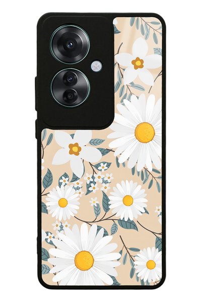 Spoyi Oppo Reno 11F 5g Big Daisy Design Glossy Phone Case
