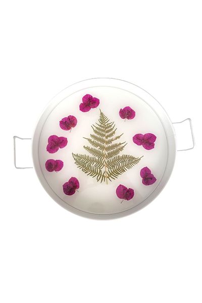 Tabiart Epoxy Tray with Dried Bougainvillea Flowers