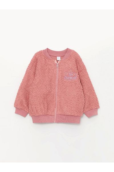 LC Waikiki Lcw Baby Pink Baby Girl Zippered Sweatshirt