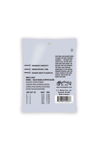 MARTIN & CO Martin Co Mm12.012-.054 Retro Monel Acoustic Guitar String
