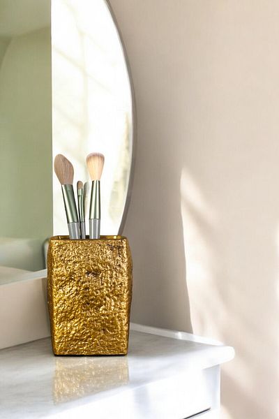 Evene Organizator de machiaj colorat antic auriu - Organizator pentru perii Model 7