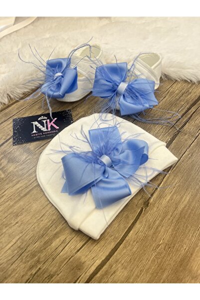 ecrin tuhafiye hobi Bebek Fiyonklu Ayakkabı Bandaj Seti