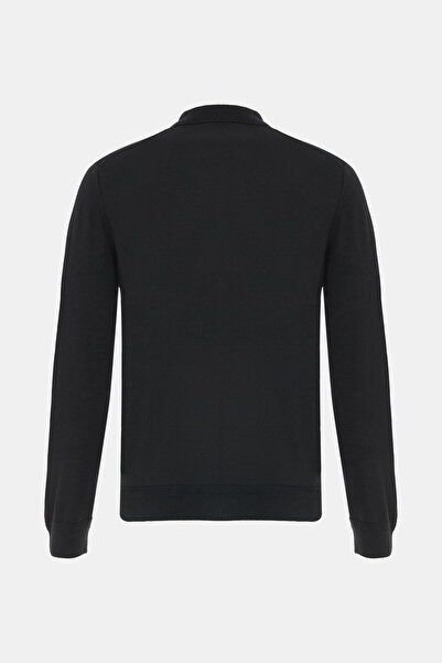 W Collection SİYAH POLO YAKA UZUN KOLLU KAZAK