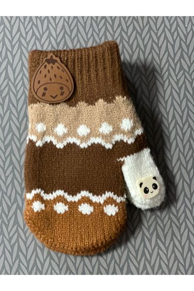 Kitti 1-3 Years Anjora Panda Label Wool Gloves Baby Gloves Flexible Gloves