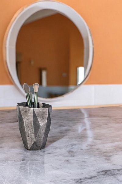 Evene Organizator de machiaj colorat antic argintiu - Organizator pentru pensule Model 19
