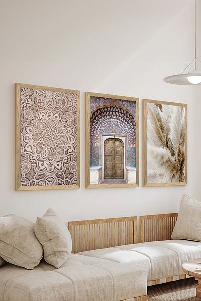 Artavessa Set de pictură MDF cu aspect de cadru din lemn din 3 piese - ERSYCRVSZ3SET7