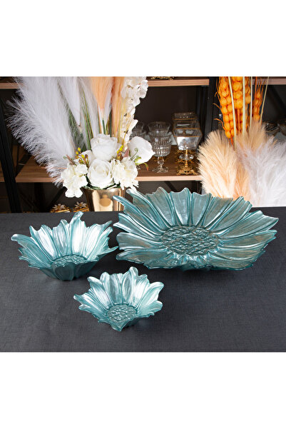 ARGKRİSTAL Set of 3 Decorative Plates and Bowls - for Stylish Presentation and Serving