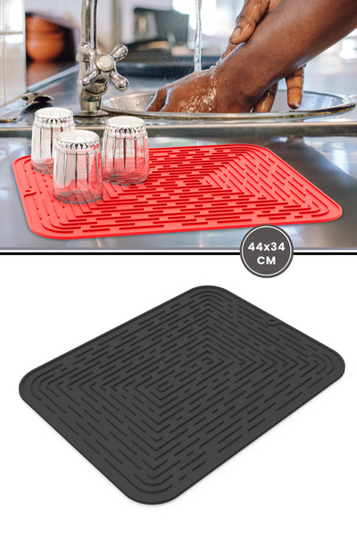 Silicolife Μαύρο Χαλάκι Στεγνώματος Σιλικόνης – Αντιολισθητικό Στραγγιστικό Χ...