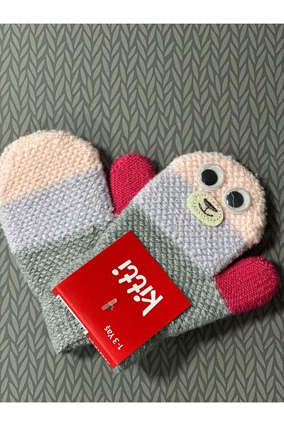 Kitti Girl's Gloves Baby Gloves Flexible Gloves with Angora Playing Eyes 1-3 Years