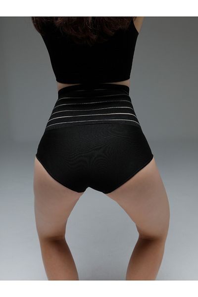 MİSTİRİK Model Buturo - Chiloți sport negri pentru abdomen și abdomen