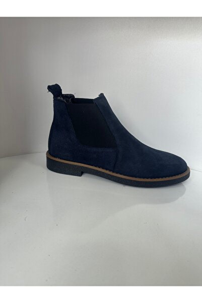 TAŞKINÖZ AYAKKABI HAKİKİ DERİ NUBUK SU GEÇİRMEZ LACİVERT İÇİ KÜRKLÜ KAVUÇUK TABAN