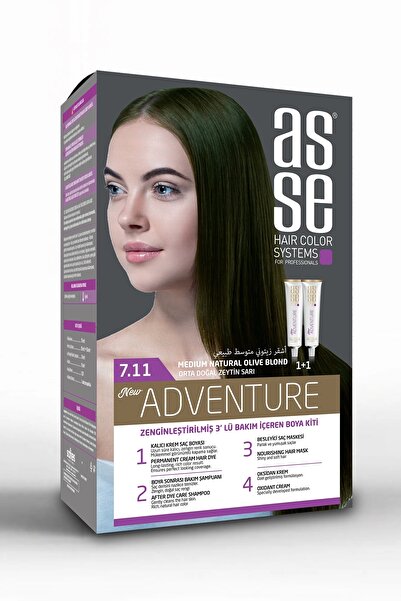 asse Adventure Set Saç Boyası Kalıcı ve Canlı Renkler 1+1 Kullanım Seti (NO:7...