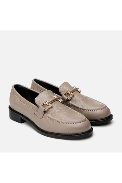 Hotiç Loafer de damă din piele naturală gri