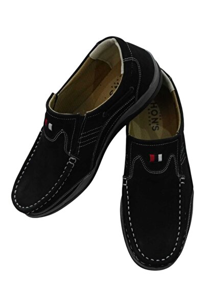 HON'S Pánská obuv pro každodenní nošení – pravá nubuková kůže, ortopedická podrážka, klasický model AU01