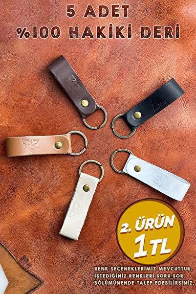 debbah 5 bucăți din piele naturală - breloc din piele naturală inel antic