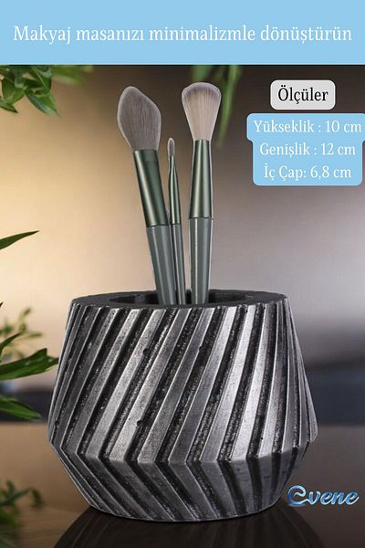Evene Organizator de machiaj colorat antic argintiu - Organizator pentru pensule Model 21