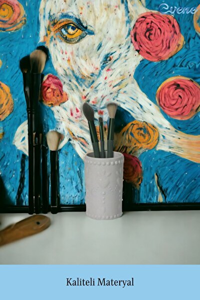 Evene Makyaj Organizeri Makyaj Fırçalığı Makyaj Organizer Düzenleyici Beyaz Renk Model 10