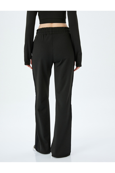 Koton Φαρδύ παντελόνι φούτερ με ψηλόμεσο κορδόνι με λεπτομέρεια