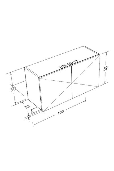 triomodül EGE 100 CM MDF ÇOK AMAÇLI MUTFAK ÜST DOLABI